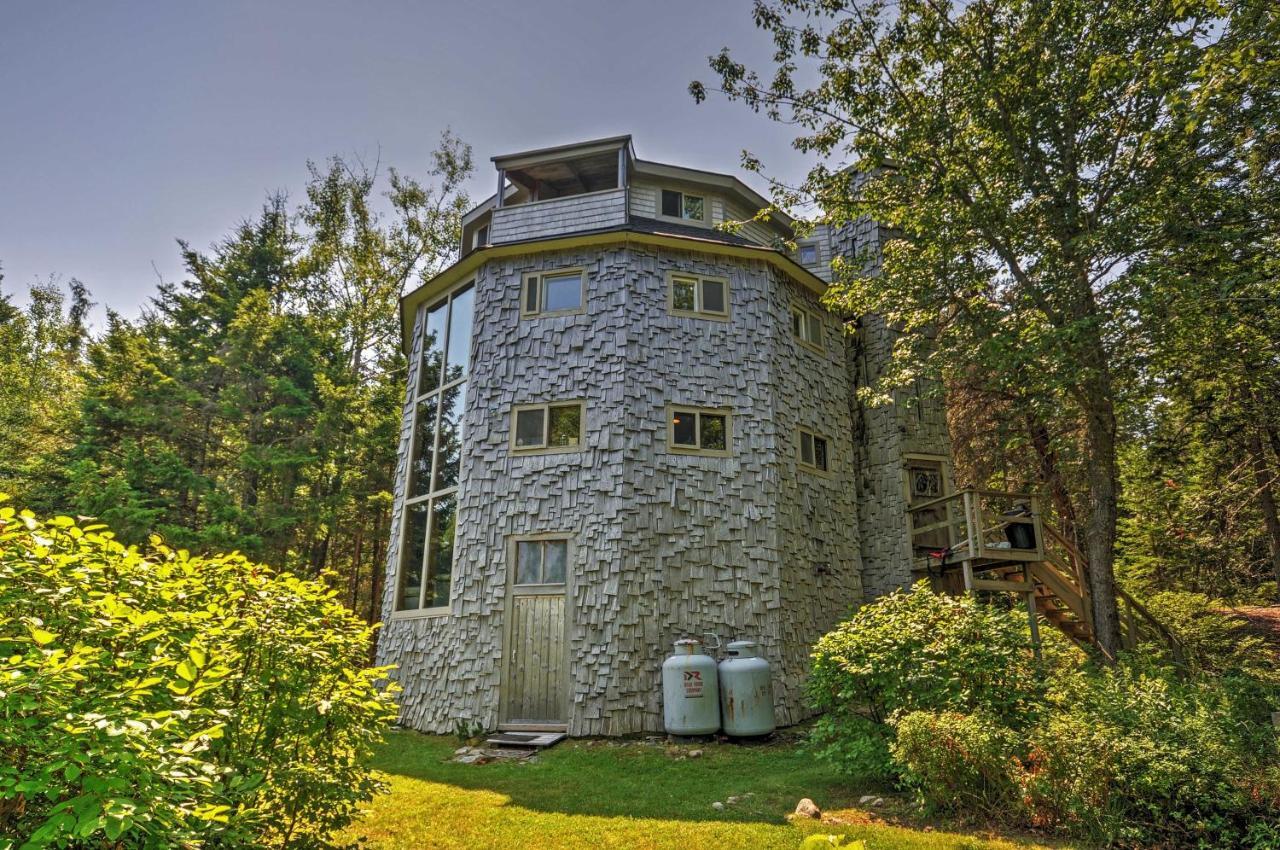 Dragonwood Castle On Waterfront With Stunning View Prospect Harbor Exterior foto